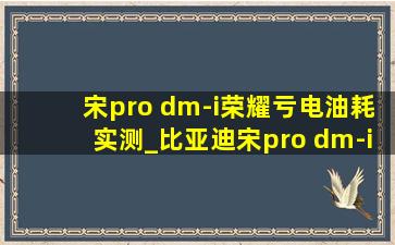 宋pro dm-i荣耀亏电油耗实测_比亚迪宋pro dm-i荣耀版